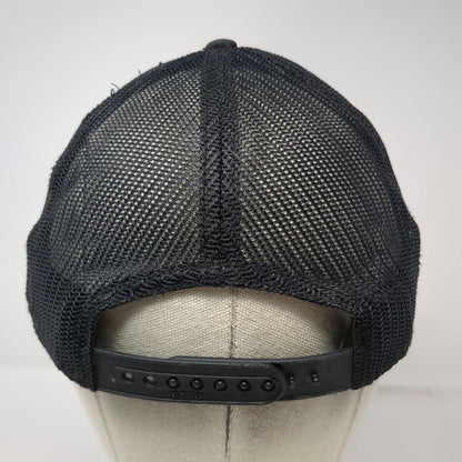 Otto Trucker Hat Black OSFM Copper Cloud Rain Gutters Mesh Snapback Flat Bill