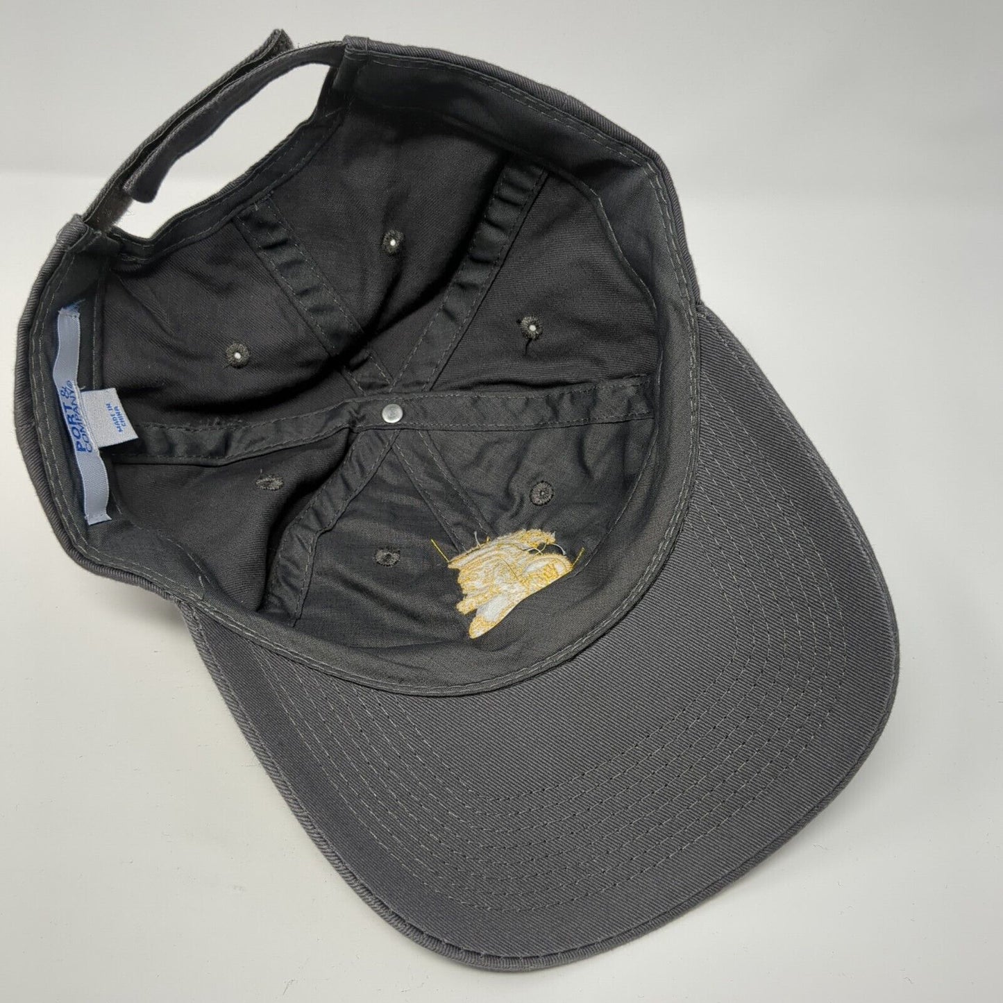 Trojans Strapback Hat Gray One Size Adjustable Embroidered Port & Company Cotton