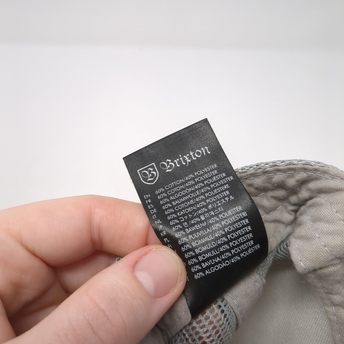 Brixton Manufacturing Co. Snapback Trucker Hat Gray OS Adjustable Mesh Back