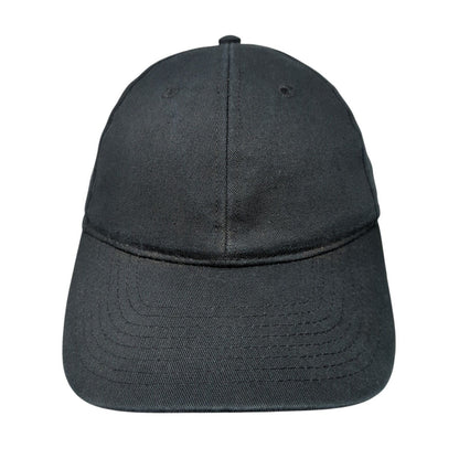Unbranded Slideback Hat Black One Size Solid Adjustable Blank 6 Panel