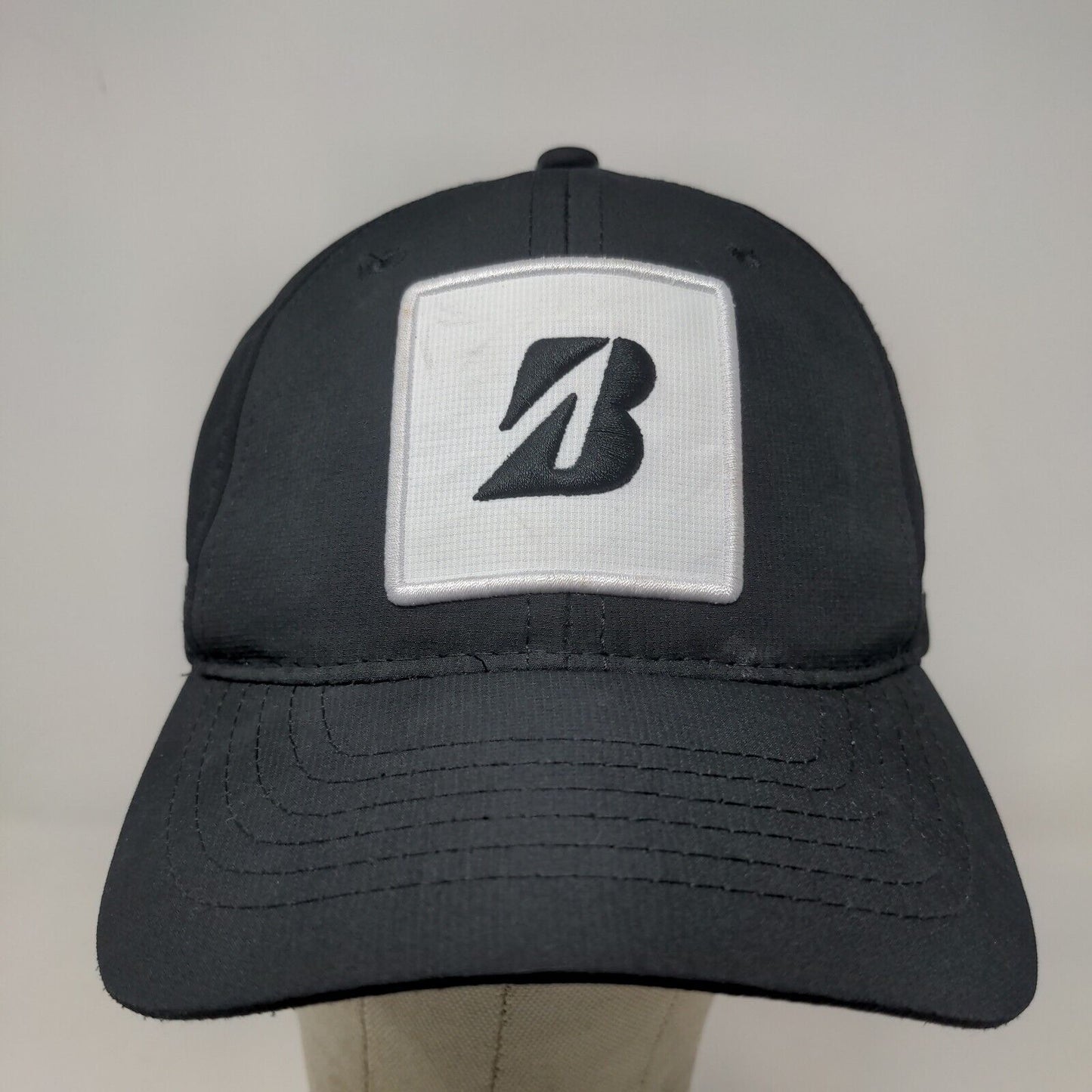 Bridgestone Golf Men's Slideback Hat Black Adjustable Polyester Embroidered Logo