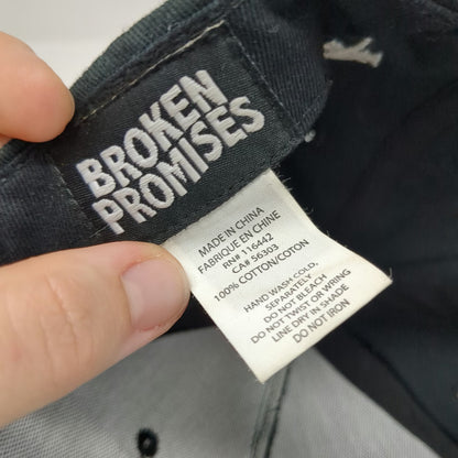 Broken Promises 5 Panel Black One Size Barbwire Embroidered Snapback Hat Logo