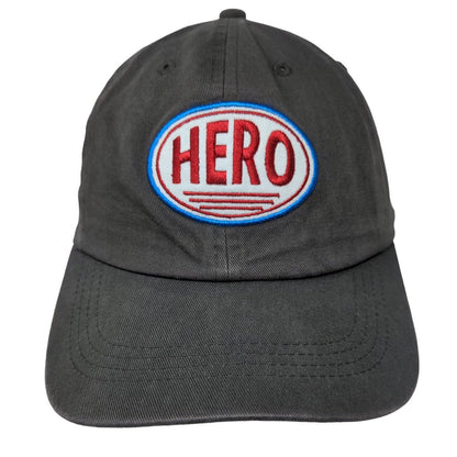 Hero Men's Slideback Hat Gray Adjustable Embroidered I Am One Blood Logo Cotton