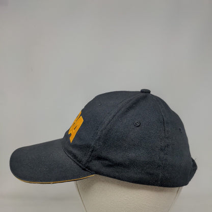 NRA Strapback Hat Black One Size Embroidered American Flag 6 Panel