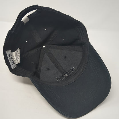 Icon Park Strapback Baseball Cap Black One Size Adjustable Embroidered 6 Panel