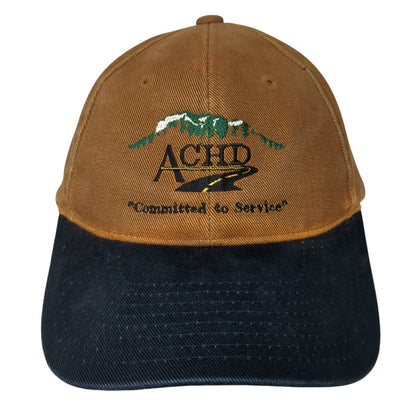 ACHD Committed to Service Strapback Hat Brown One Size Colorblock