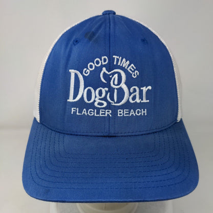 Good Times Dog Bar Fitted Mesh Back Trucker Hat Blue L/XL Colorblock
