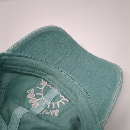 Good Times & Tan Lines Slideback Hat Bluish-Green One Size Embroidered