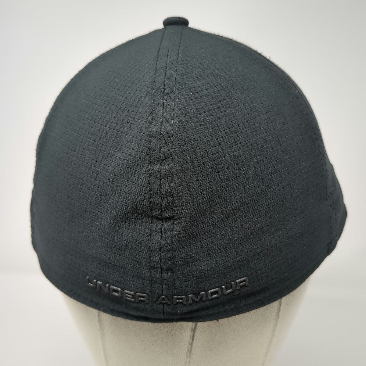 Under Armour Baseball Cap Black XL Fitted Textured Polyester Stretch Fit Hat