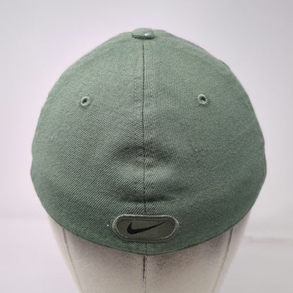 Nike Baseball Cap Green 7 1/4 Fitted Swoosh Logo Embroidered Cotton Hat