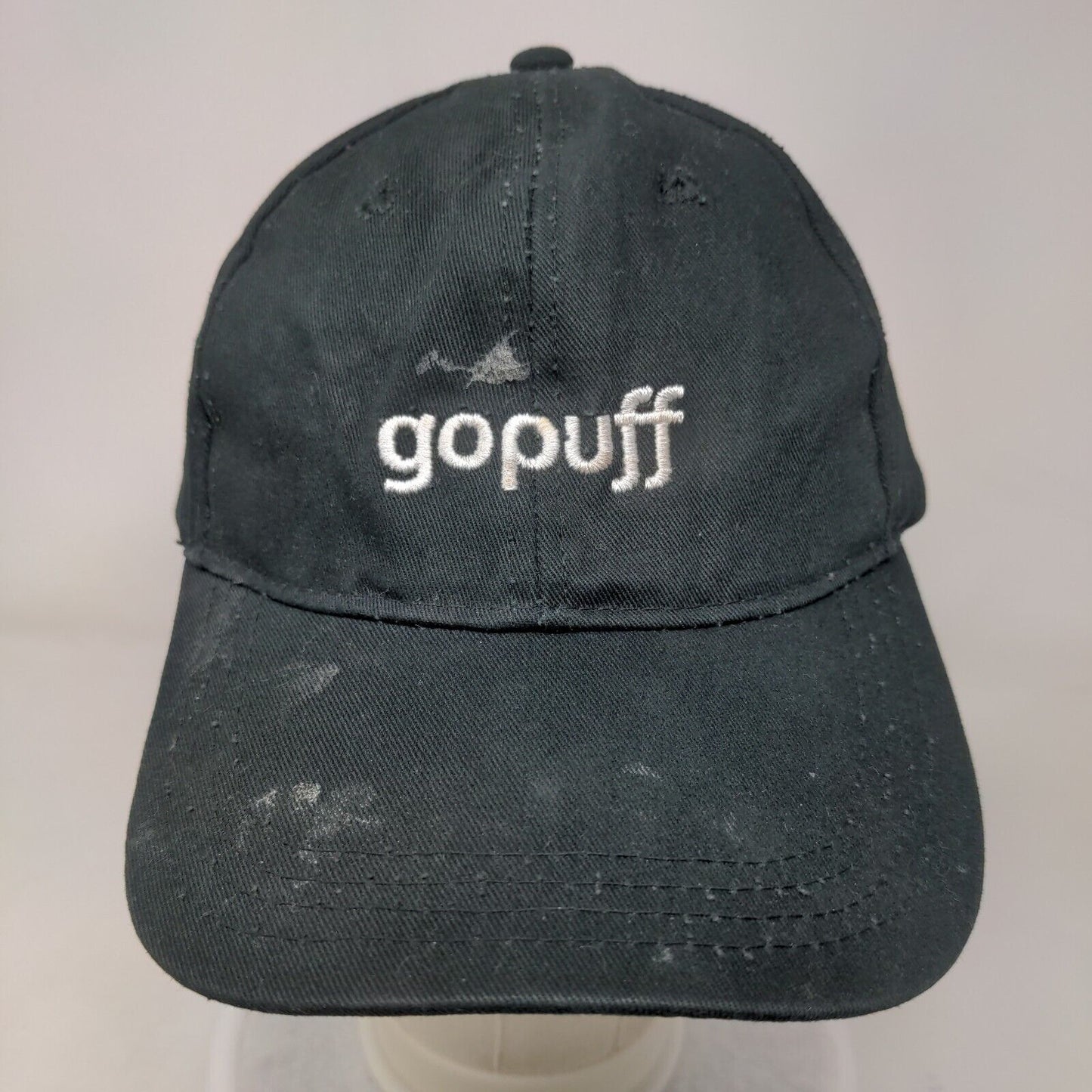 Gopuff Spell Out Slideback Hat Black One Size Embroidered 6 Panel