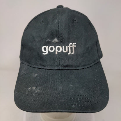Gopuff Spell Out Slideback Hat Black One Size Embroidered 6 Panel