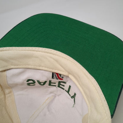 KC Caps 5 Panel Beige Green One Size Safety Never Hurts Snapback Workwear Hat