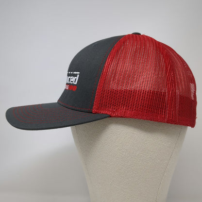 Richardson Trucker Hat Gray Red One Size Advanced Heating Cooling York Mesh hat