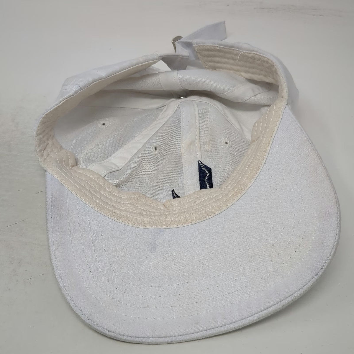 White Blue Baseball Cap Hat One Size Legendary L Logo Slideback Curved Brim