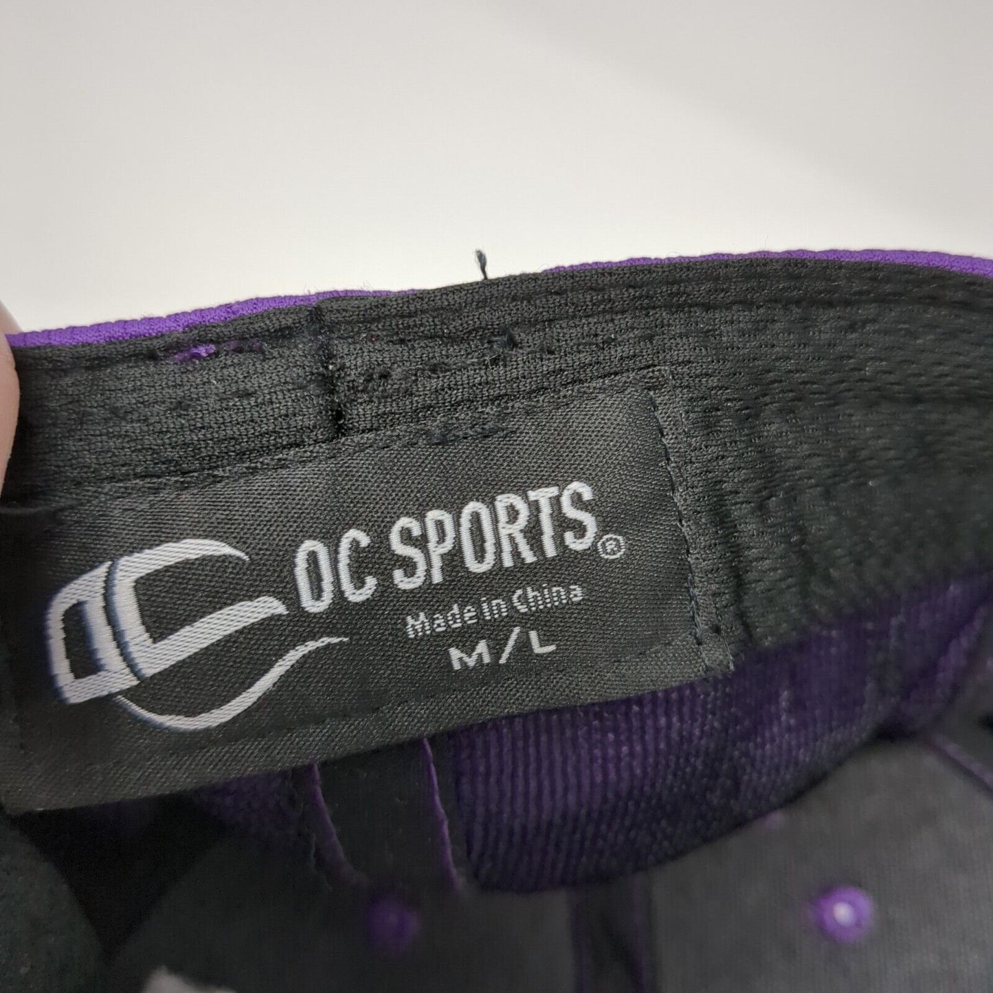 Weka Fitted Hat Purple M/L Embroidered Solid 6 Panel Outdoor OC Sports