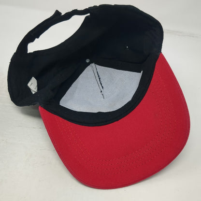 5 Panel Black Red Hat OSFM Oh Deer Reindeer Antlers Christmas Holiday Graphic