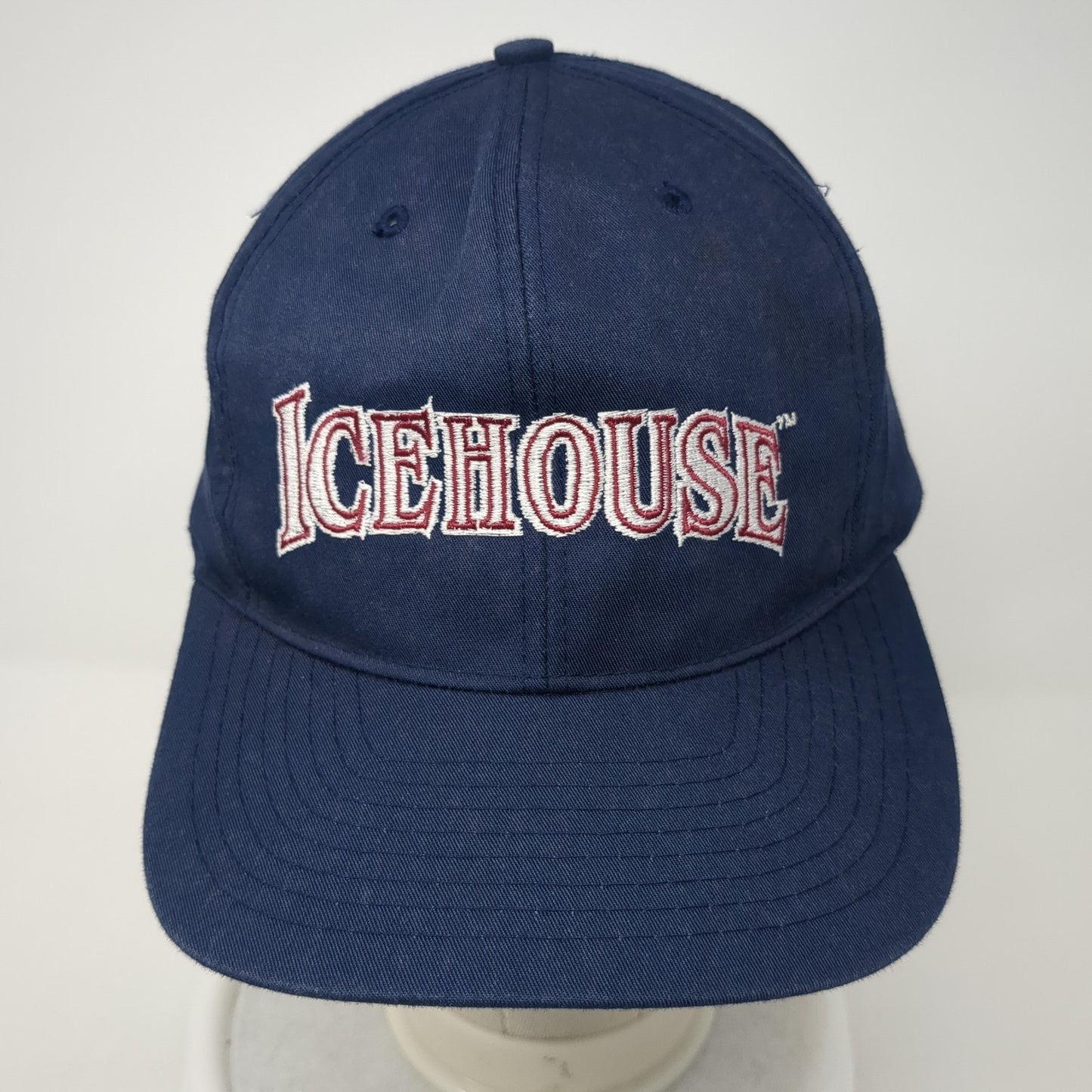 Ice House Snapback Hat Blue One Size Adjustable Embroidered 6 Panel Nissin