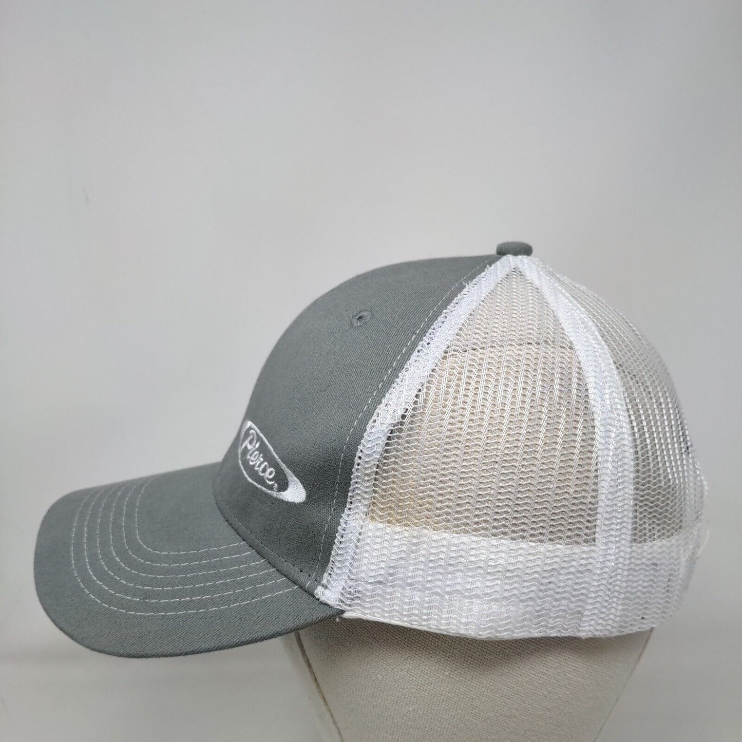 Pierce Snapback Mesh Back Trucker Hat Gray OSFM Colorblock Hit