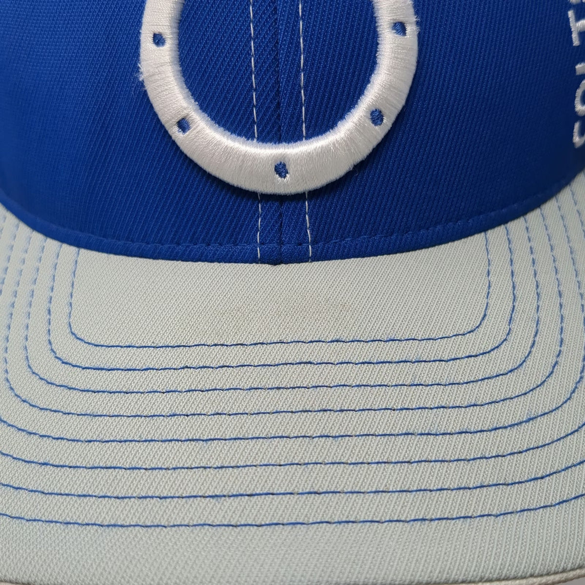 Reebok NFL Indianapolis Colts Cap Hat Blue White Gray One Size Mesh Sideline