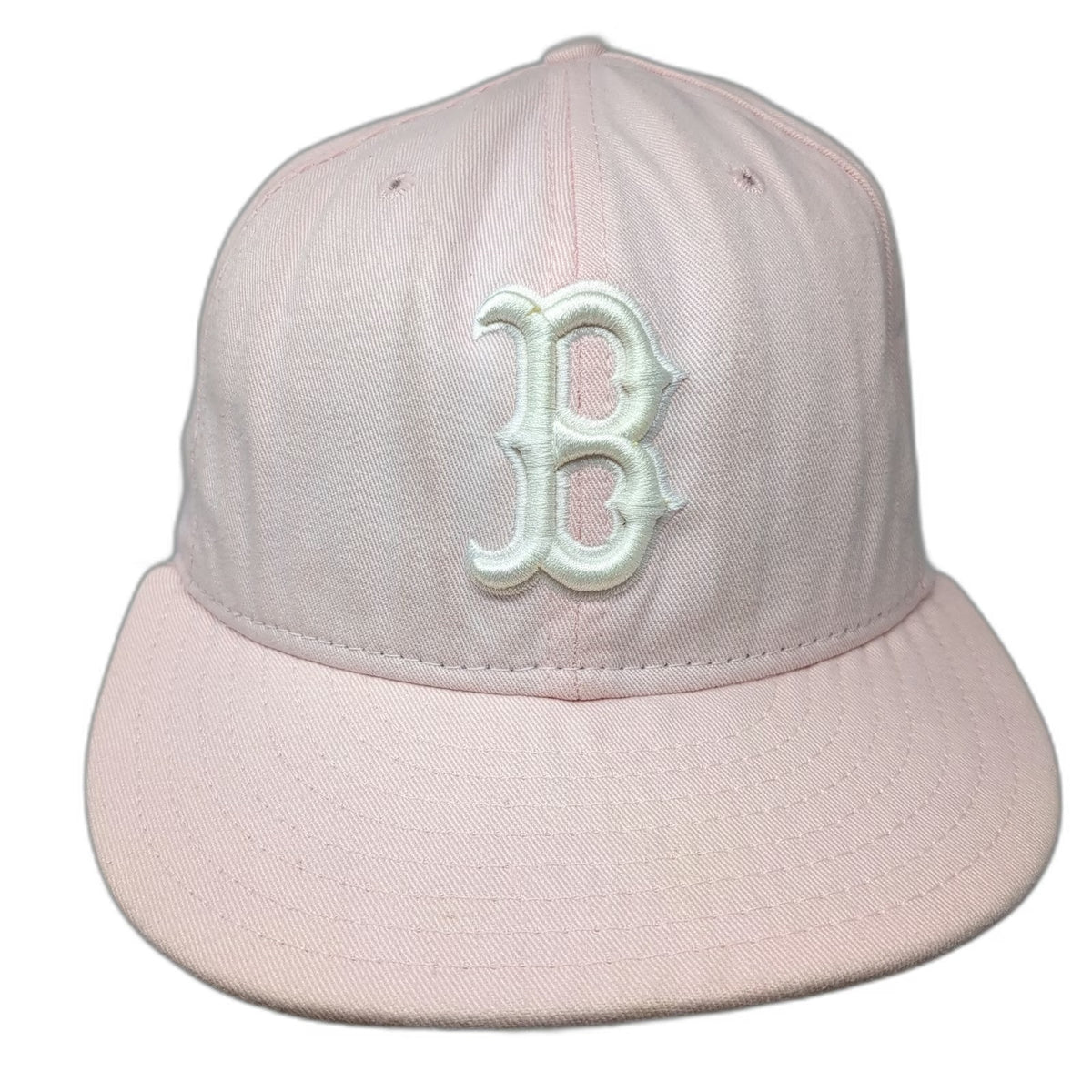 Boston Red Sox MLB New Era Baseball Cap Pink 7 Fitted Wool Hat Flat Brim Logo