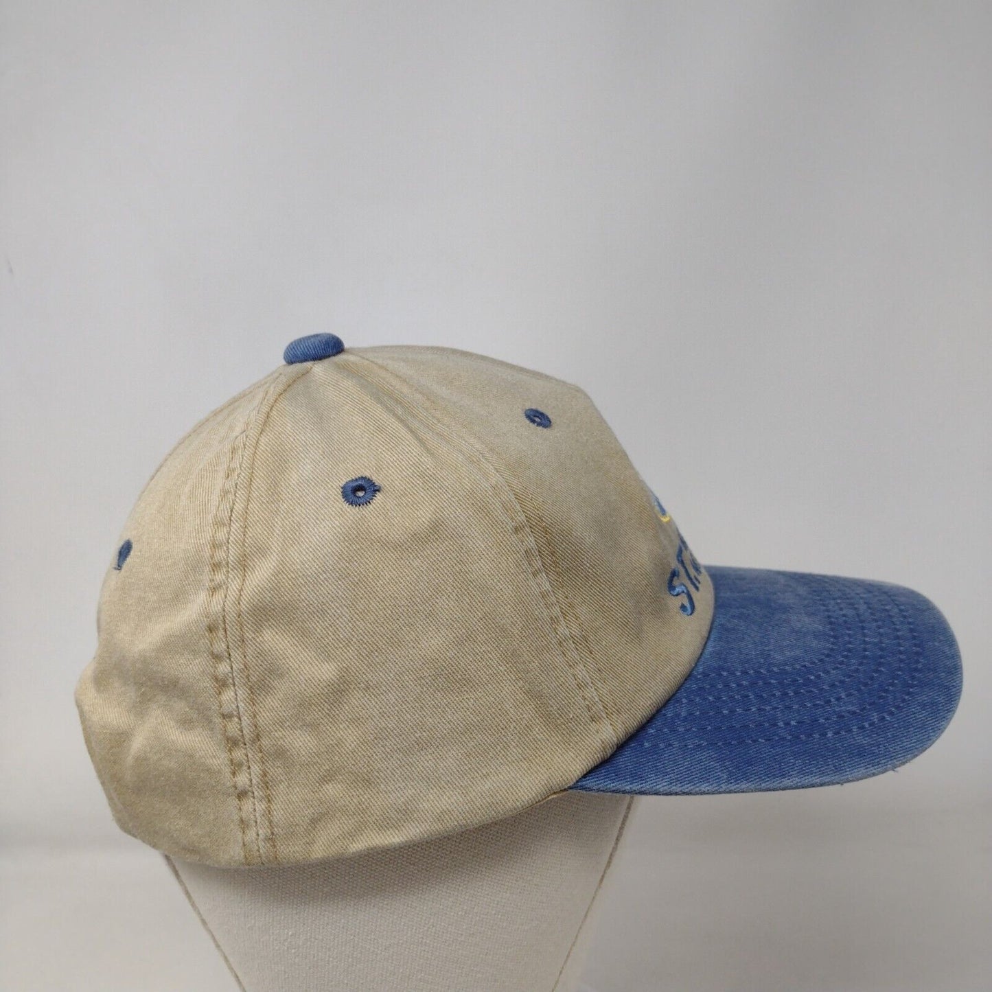 St. Maarten Strapback Hat Multi One Size Embroidered Colorblock 6 Panel