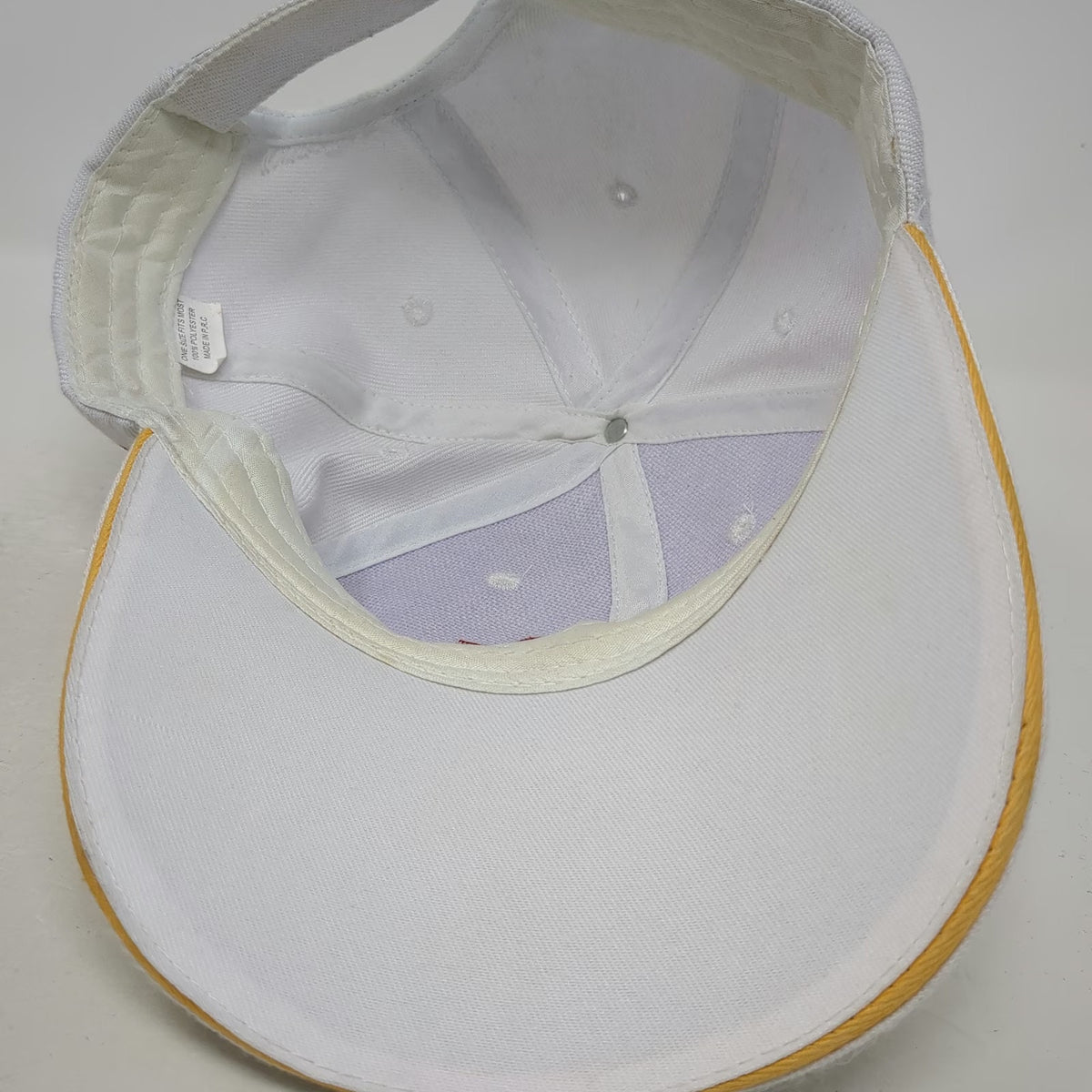 White Baseball Cap One Size Bald Eagle American Flag USA Scrambled Eggs Hat