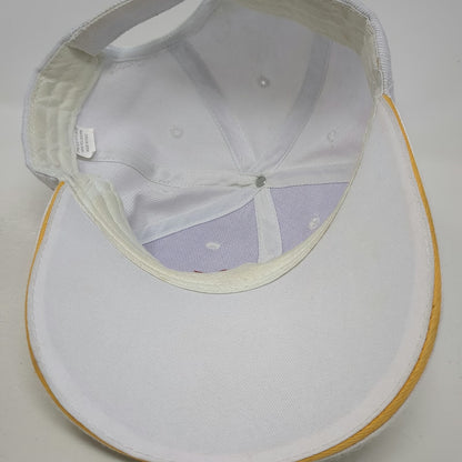 White Baseball Cap One Size Bald Eagle American Flag USA Scrambled Eggs Hat