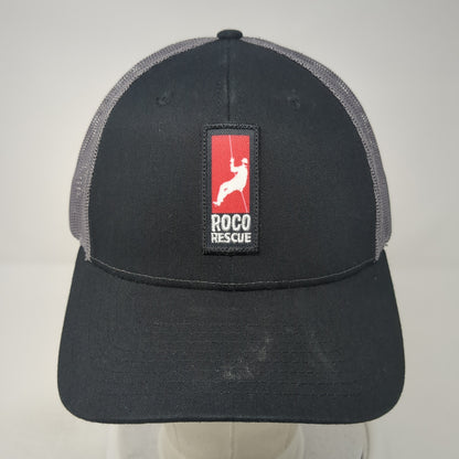 Roco Rescue Snapback Trucker Hat Black Large Adjustable Mesh Back Richardson