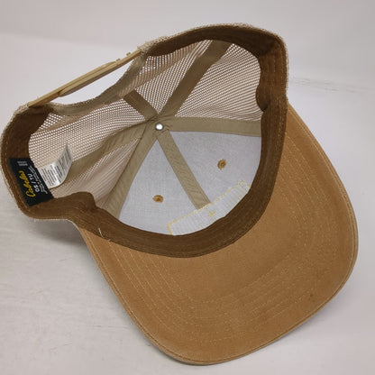 Cabela's Trucker Hat Brown One Size Snapback Mesh Back Embroidered Patch hat