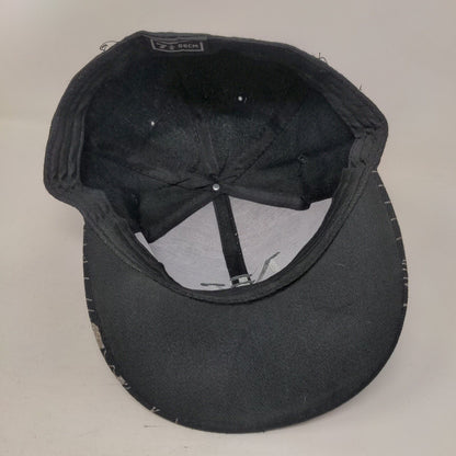 NY Spider Web Fitted Hat Black 7 1/4 Embroidered Vent Holes 6 Panel Halloween