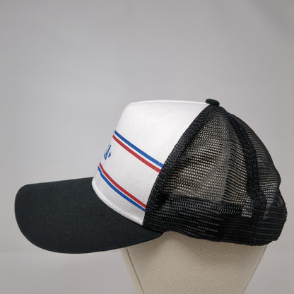 USA Snapback Mesh Back Trucker Hat Black One Size Adjustable Colorblock