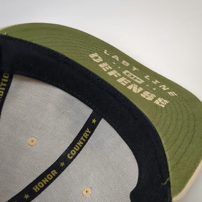 Baseballism Baseball Beige Green Black 7 5/8 Tank Last Line Defense Fitted Hat