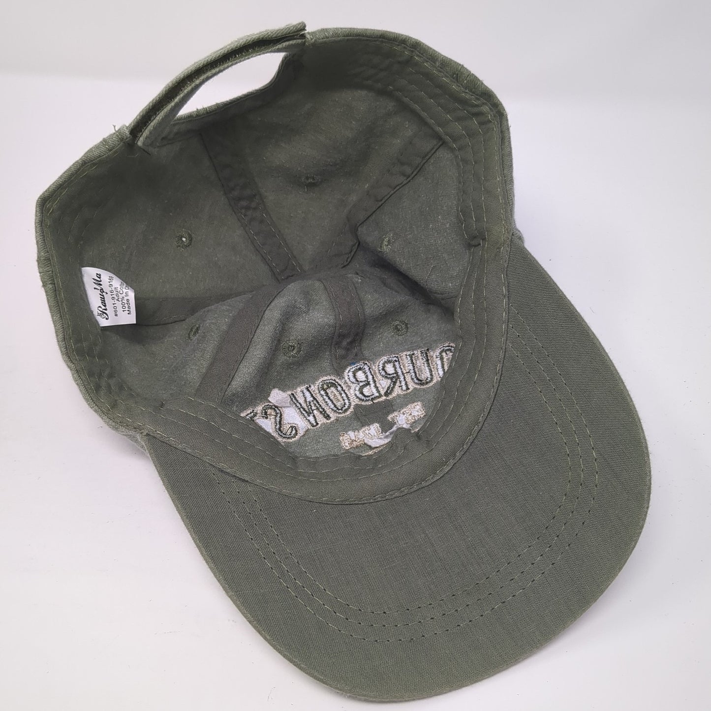 Bourbon St. Est. 1718 Baseball Cap Green One Size Adjustable Embroidered RawMa