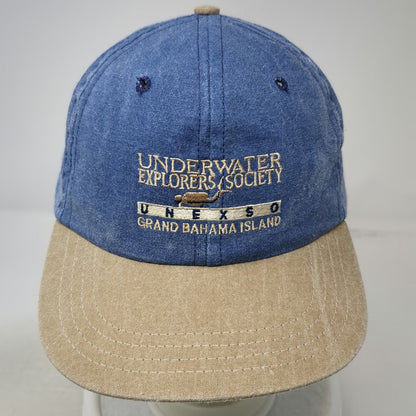 Towntalk Snapback Hat Blue OSFM Two Tone Grand Bahama Island Scuba Diving USA
