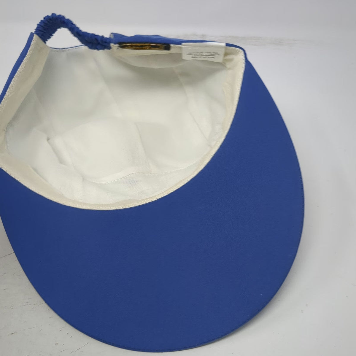 Eddie Bauer 5 Panel Blue Hat Gore-Tex Elastic Back Made in USA Outdoor Vintage