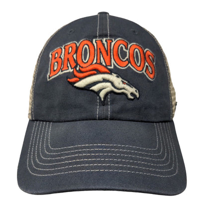 '47 Brand NFL Snapback Mesh Back Trucker Hat Denver Broncos Gray OSFA Logo