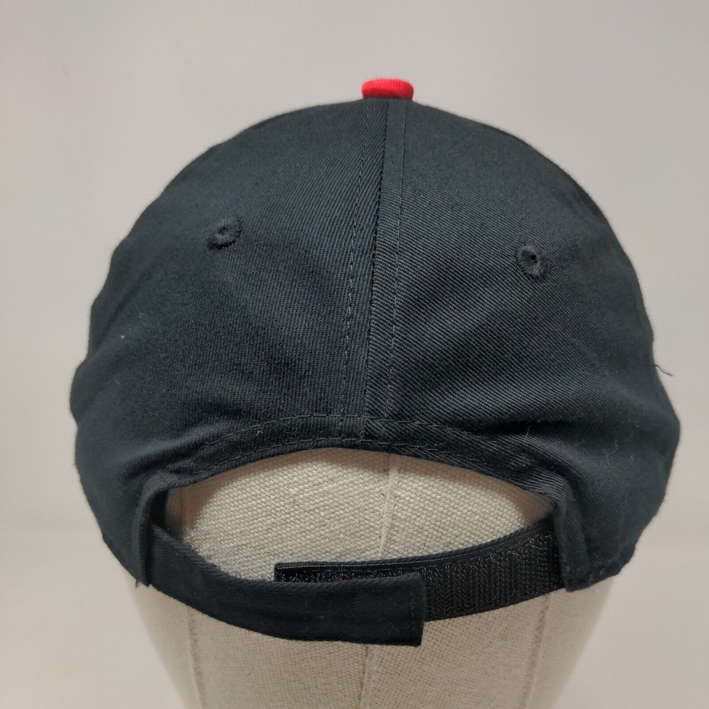 Augusta Sportswear Boy's Strapback Hat Black Red Blank 100% Cotton