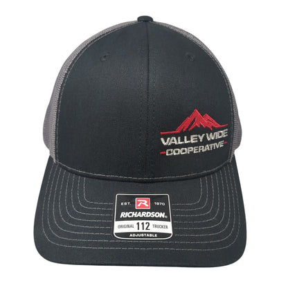 Valley Wide Cooperative Snapback Trucker Hat Black One Size Adjustable