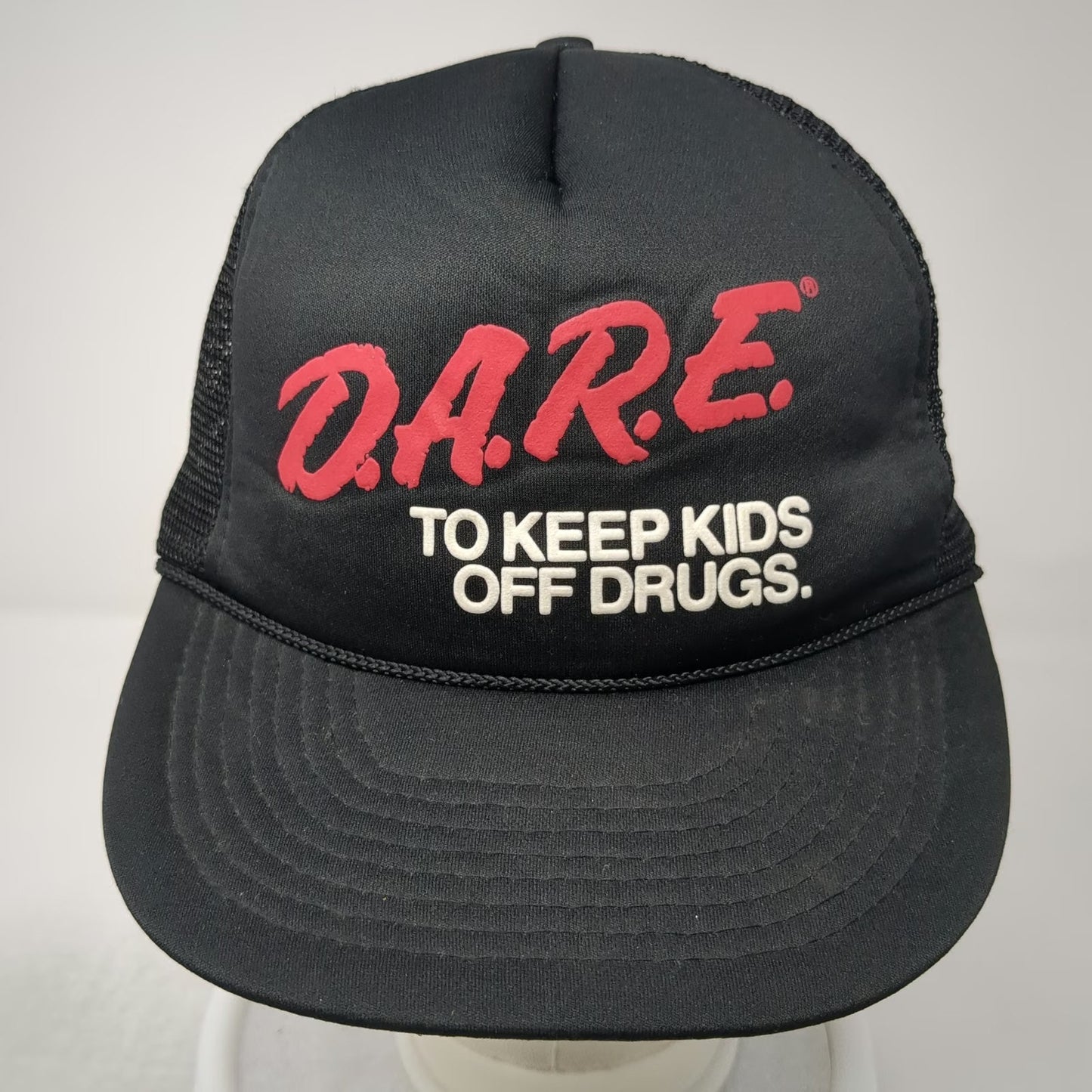 Mohr's Trucker Hat Black One Size D.A.R.E. To Keep Kids Off Drugs Mesh Snapback