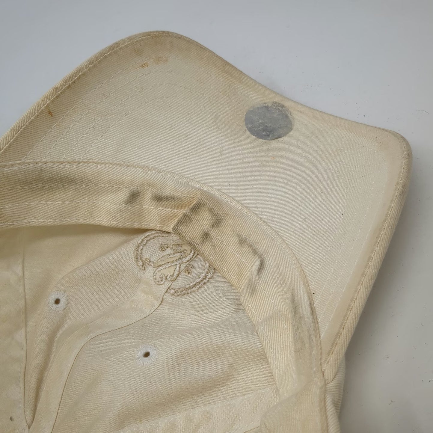 Imperial Baseball Cap Beige One Size Autographed Signed Cotton Crest Hat