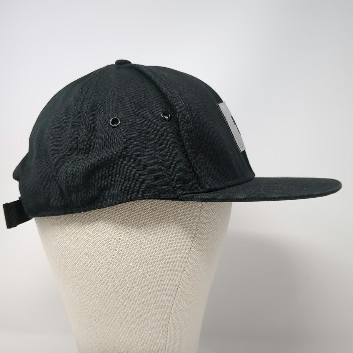 Jackson Hole Baseball Cap Black OSFM Strapback Organic Cotton Canvas Hat Bronco