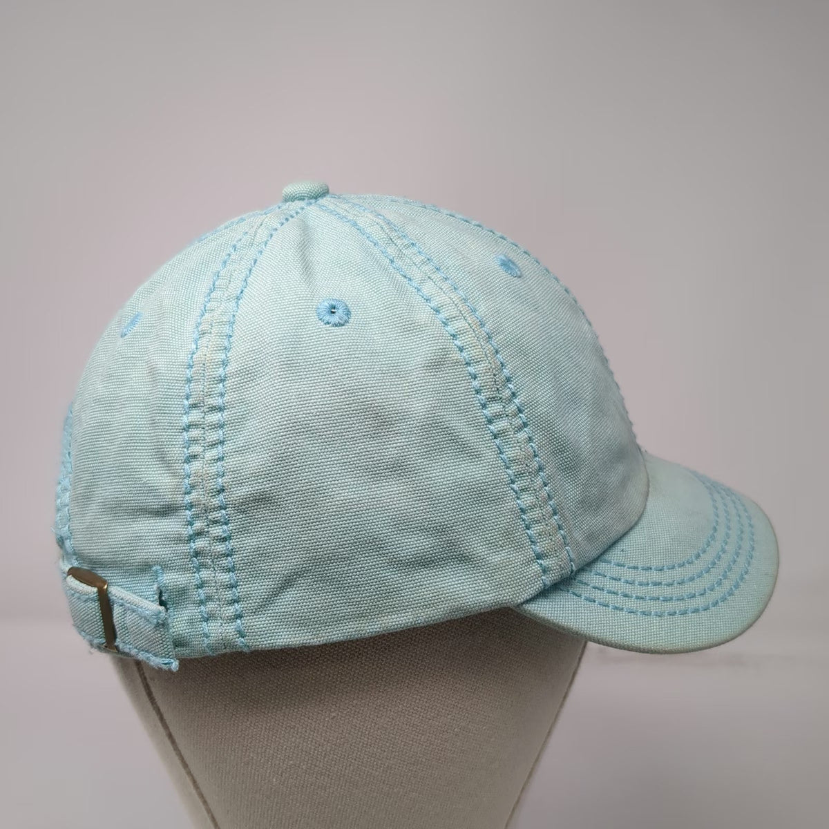 Life is Good Baseball Cap Blue One Size Organic Cotton Floral Adjustable Hat