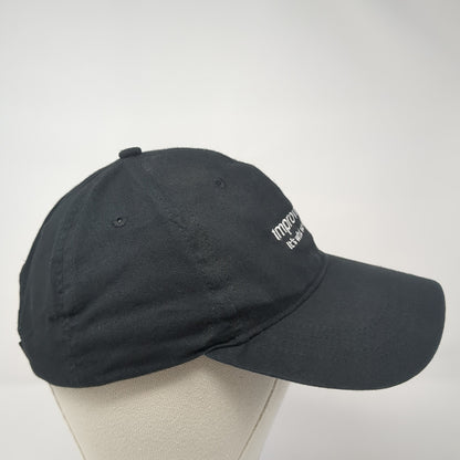 Improving It's What We Do Strapback Hat Black One Size Cap America