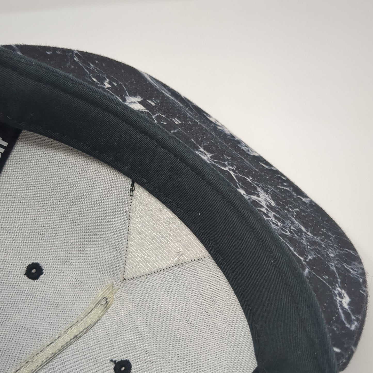 Neff Leather Patch Snapback Hat Black One Size Adjustable Vent Holes