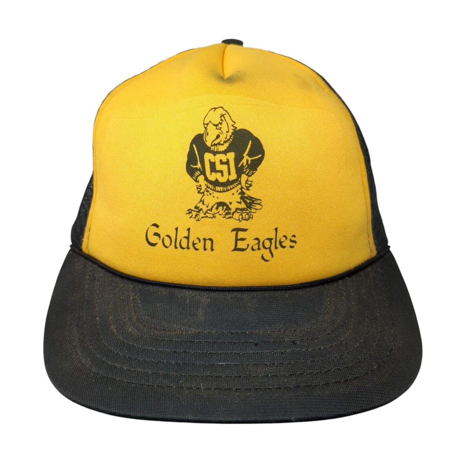CSI Golden Eagles Snapback Rope Trucker Hat Multi One Size Mesh Back