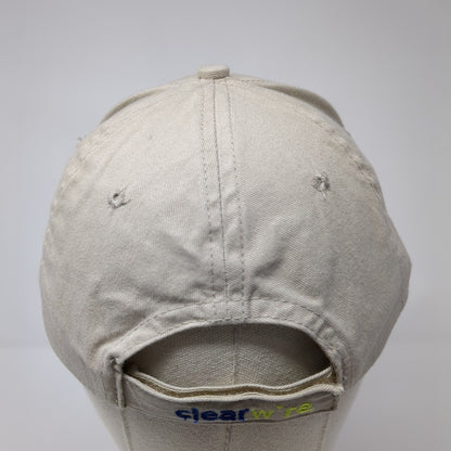 Clearwire Wireless Broadband Strapback Hat Tan One Size Adjustable