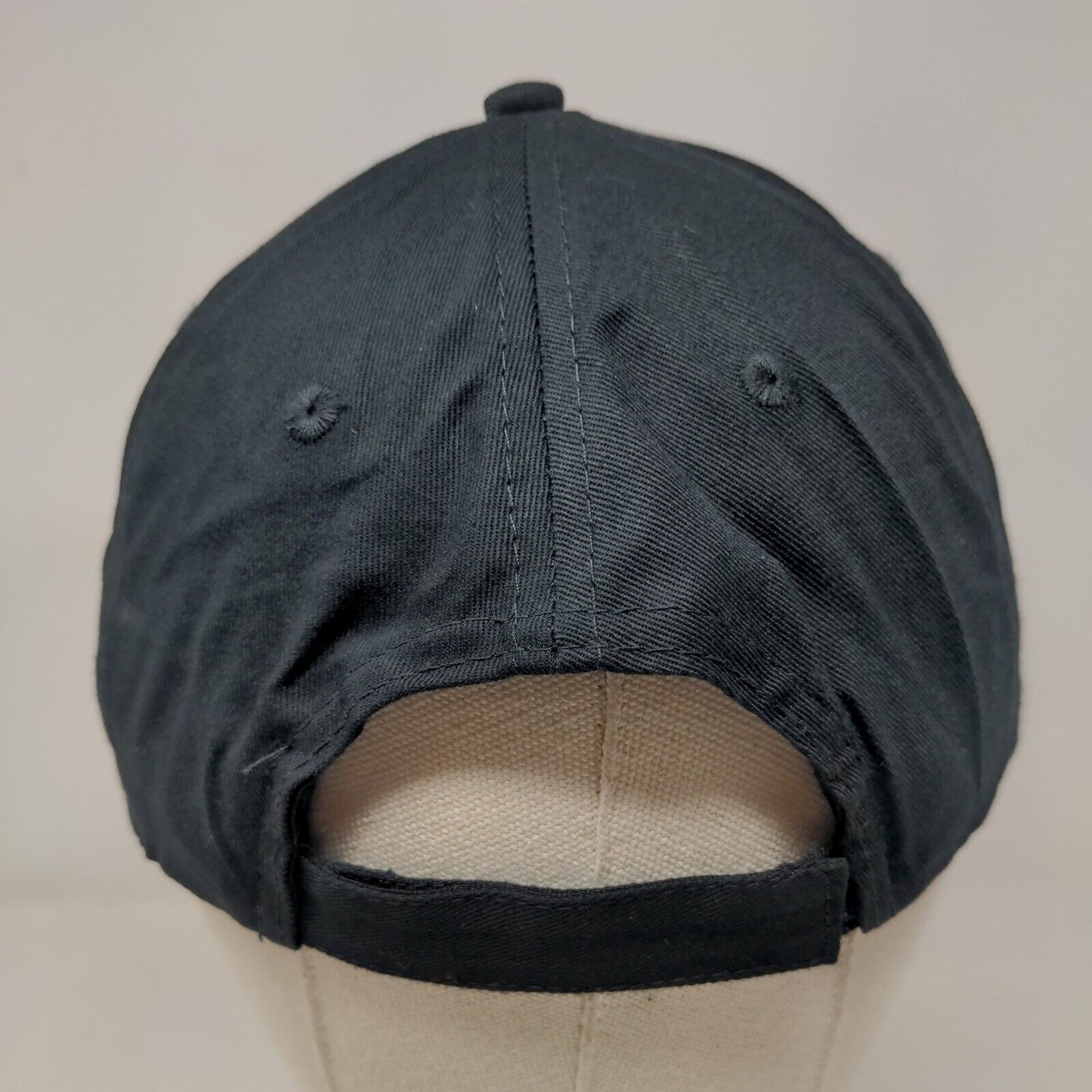 Splatter Strapback Hat Black One Size Adjustable 5 Panel Cotton Port & Company