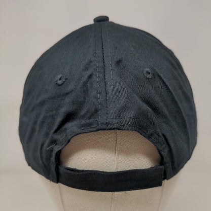 Splatter Strapback Hat Black One Size Adjustable 5 Panel Cotton Port & Company