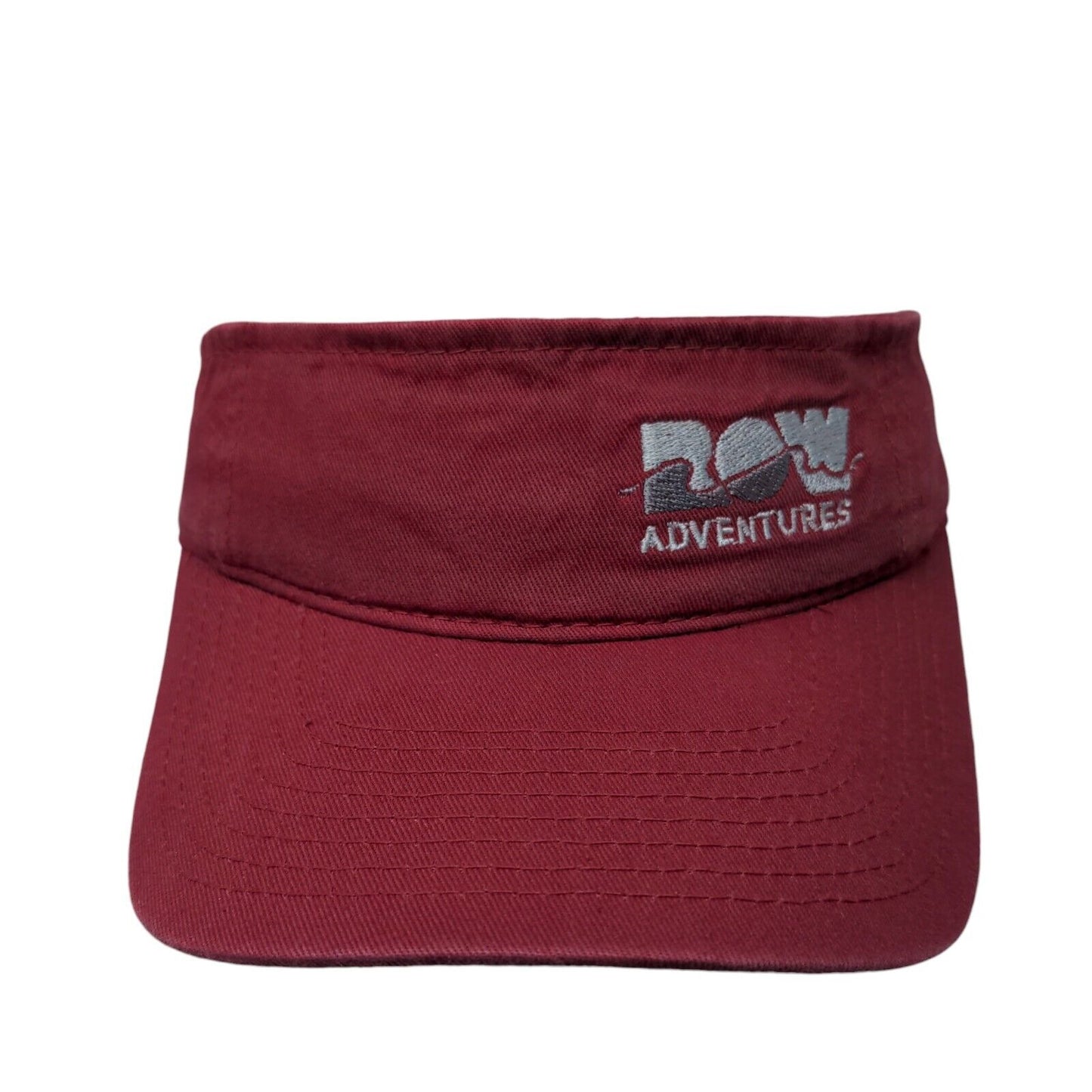 Row Adventures Strapback Visor Hat Red OSFM Adjustable Embroidered